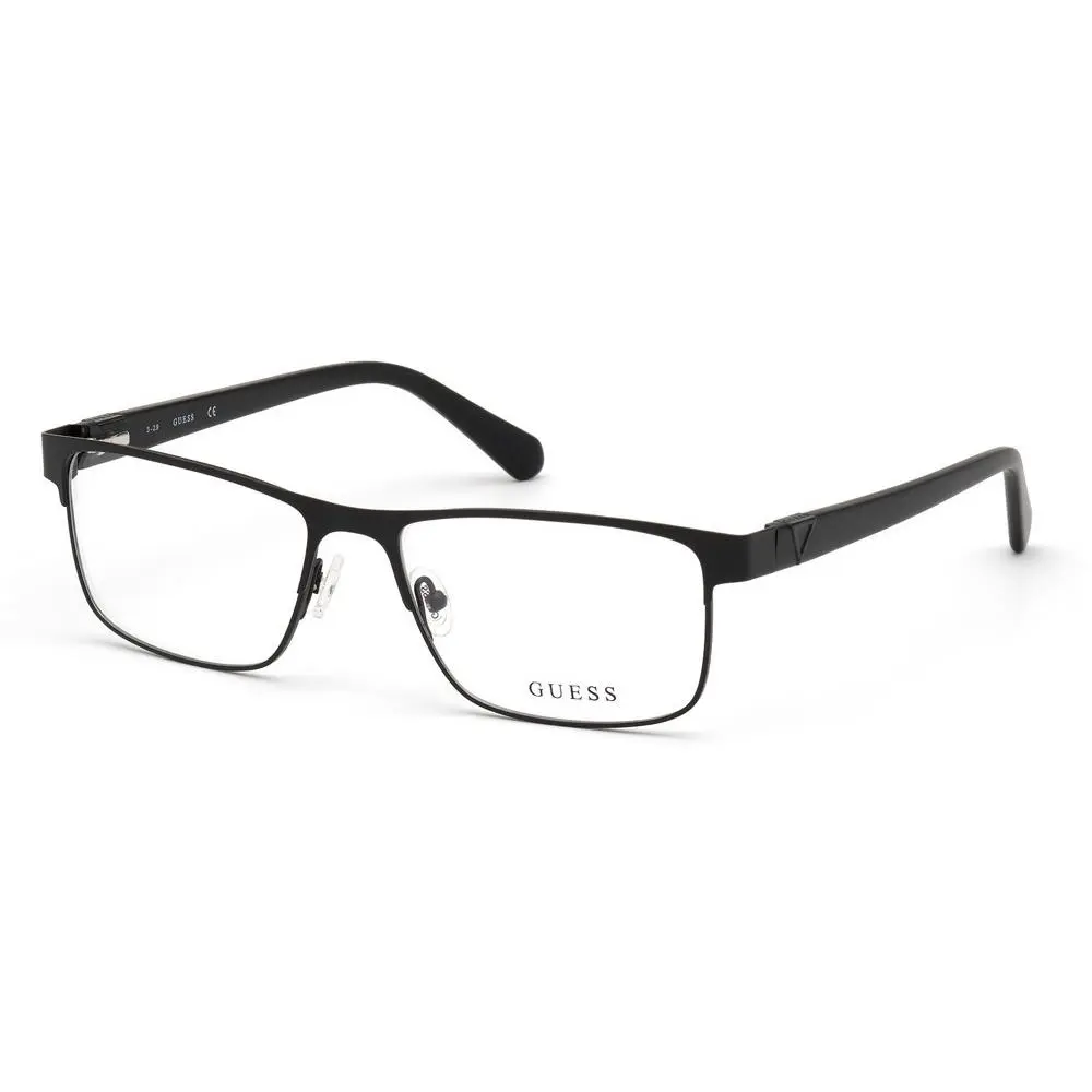 Guess GU50003 Eyeglasses Men Matte Black Rectangle 57mm