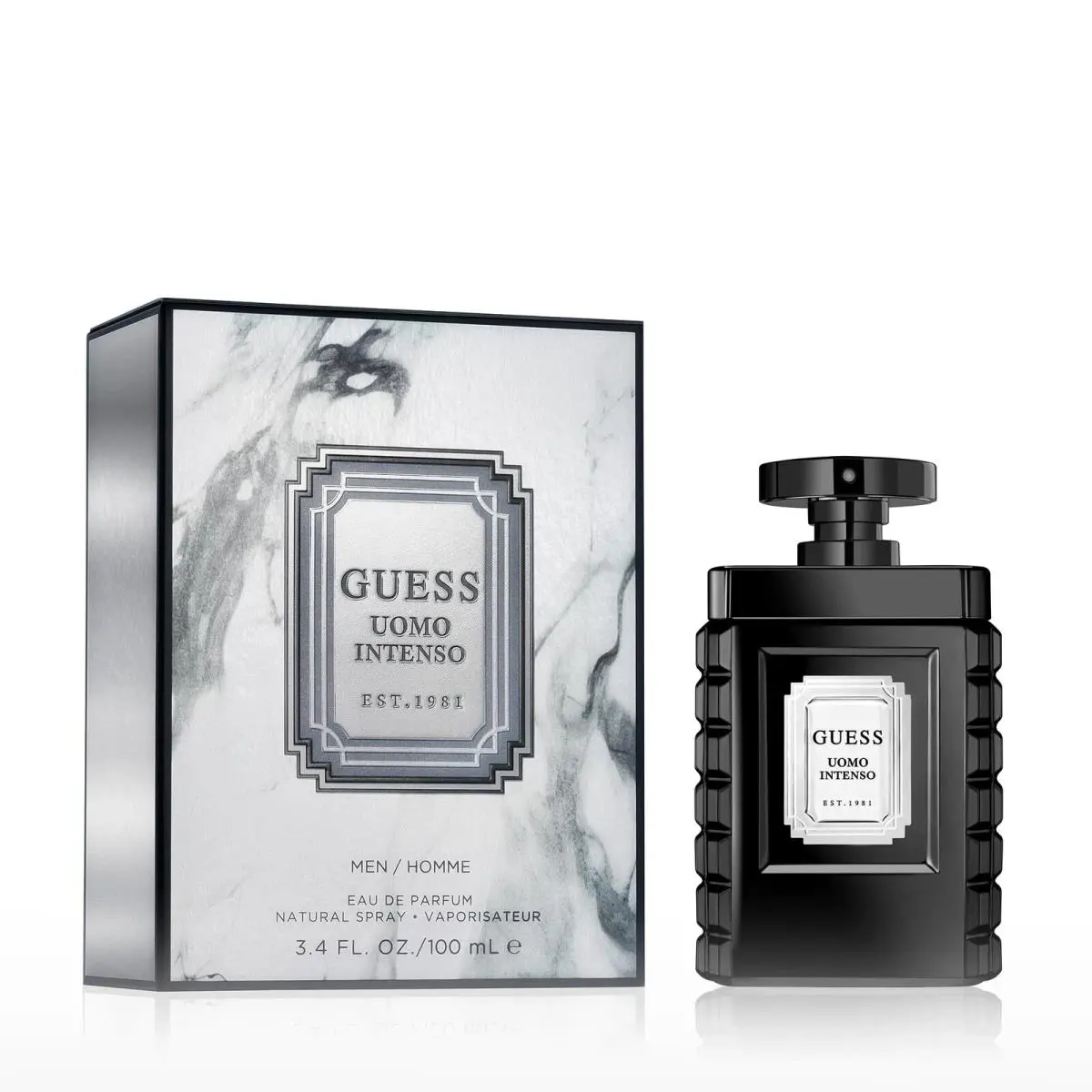 Guess Uomo Intenso Eau de Parfum Spray For Men 3.4 Oz.-100 ml Sealed