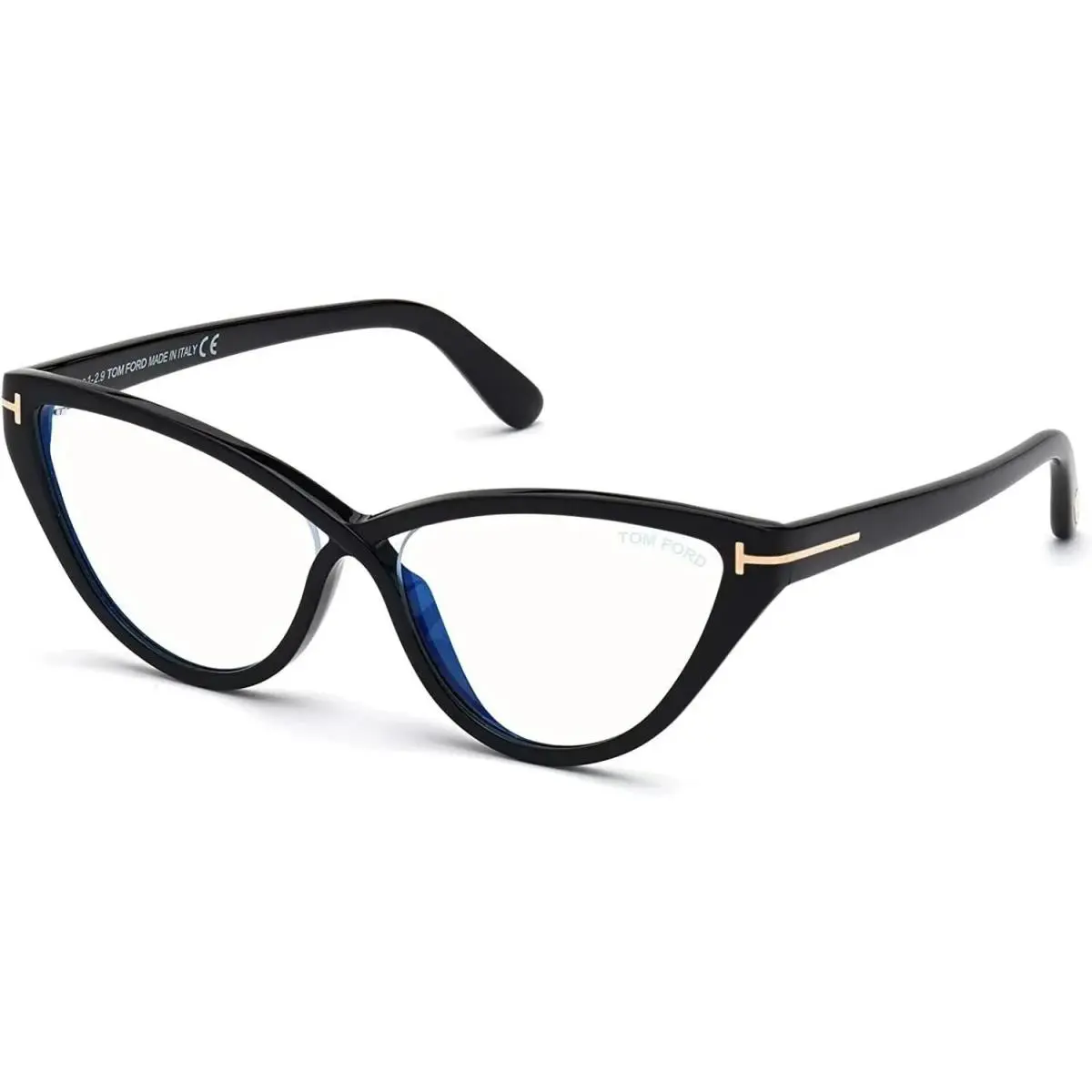 Tom Ford Reading Glasses TF 5729-B 001 56-16 Black Gold Cateye Frame Readers ne