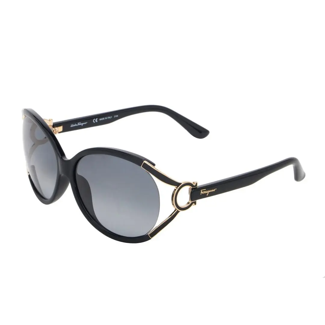 Classic Iconic Black Salvatore Ferragamo Women`s Sunglasses SF600S 001