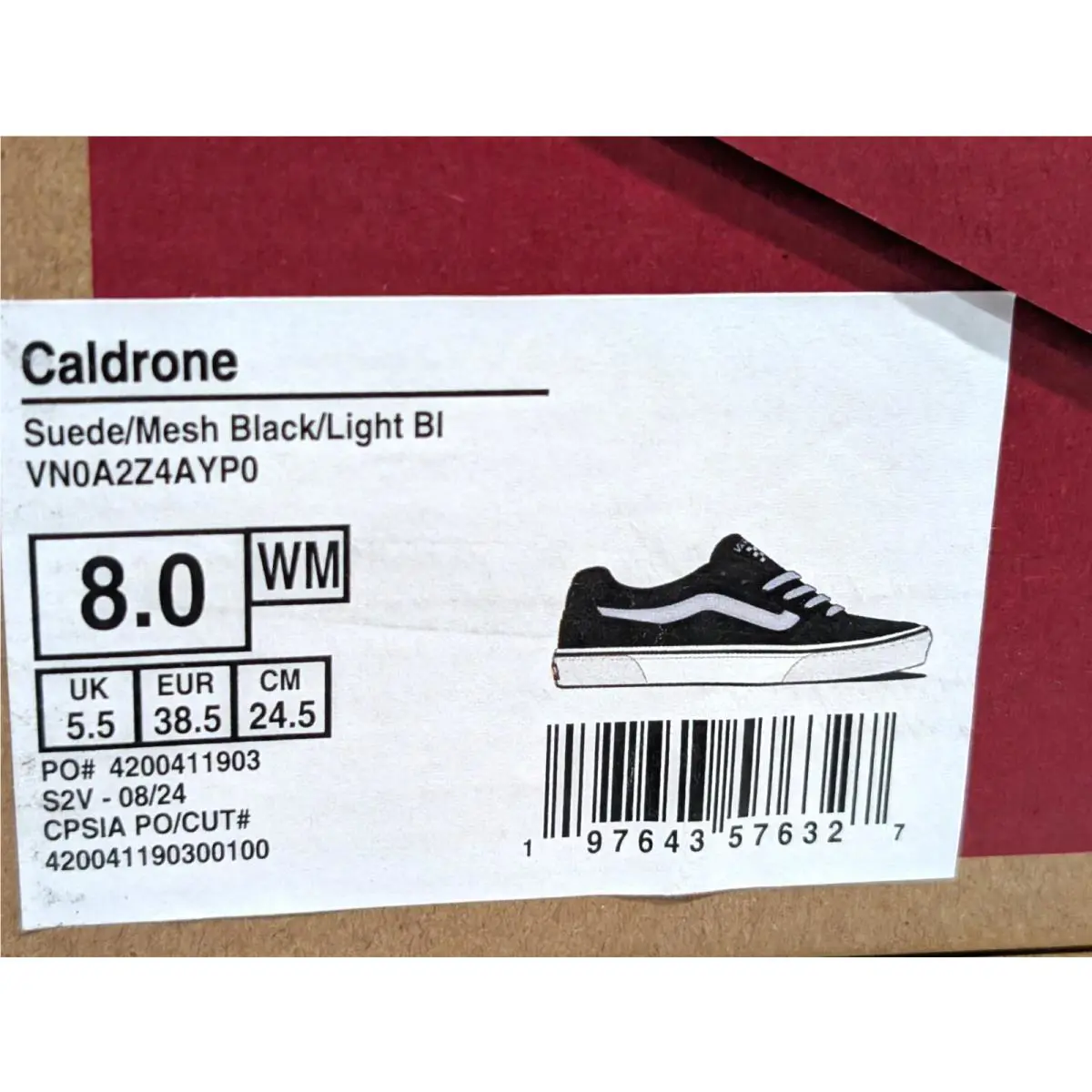 Vans shoes - VANS Caldrone - Caldrone - VN0A2Z4AYP0 - Black/Light Blue 8