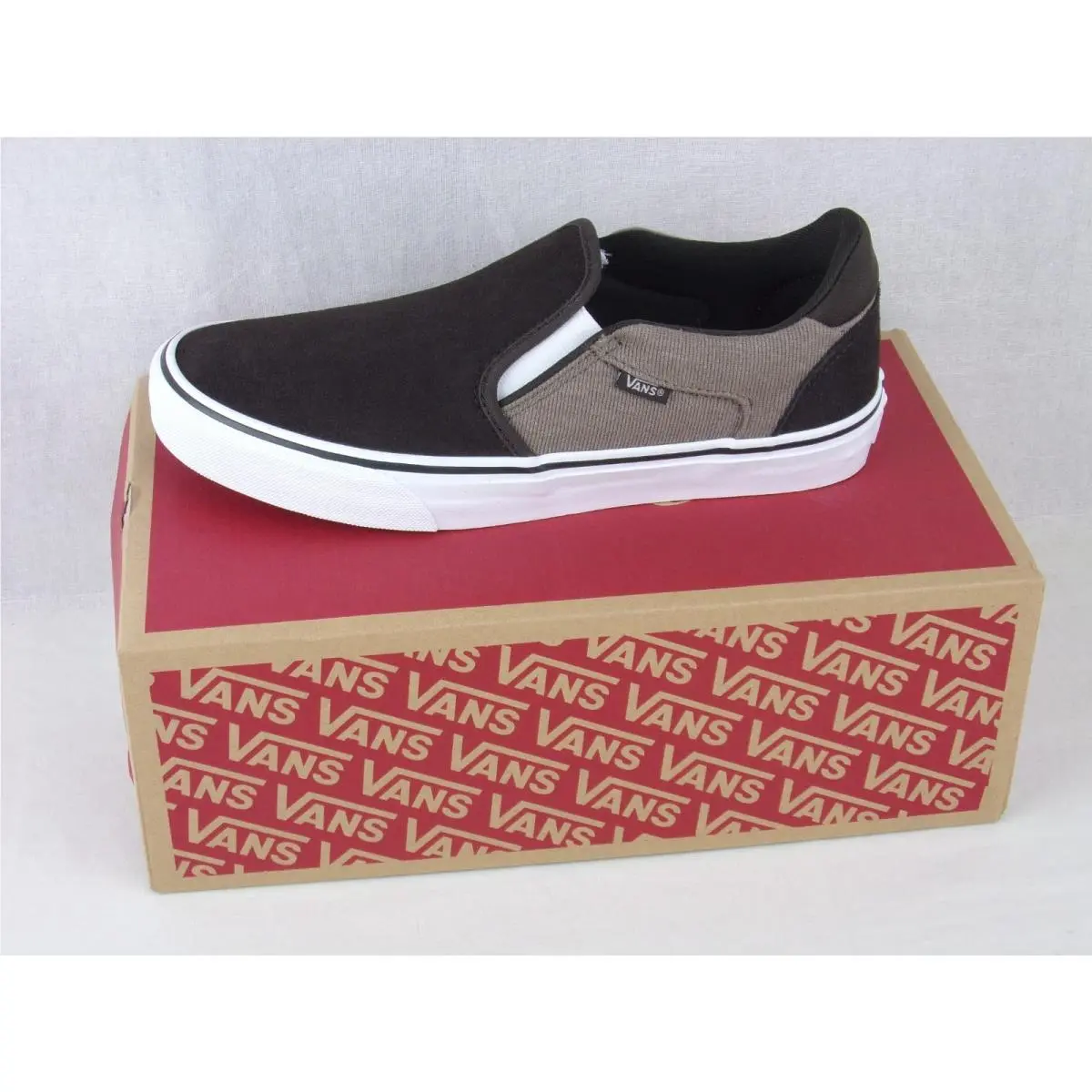 Asher Deluxe Skate Shoes Men’s Size 9 Brown Slip-on VN000CSYCFF Skateboard by Vans