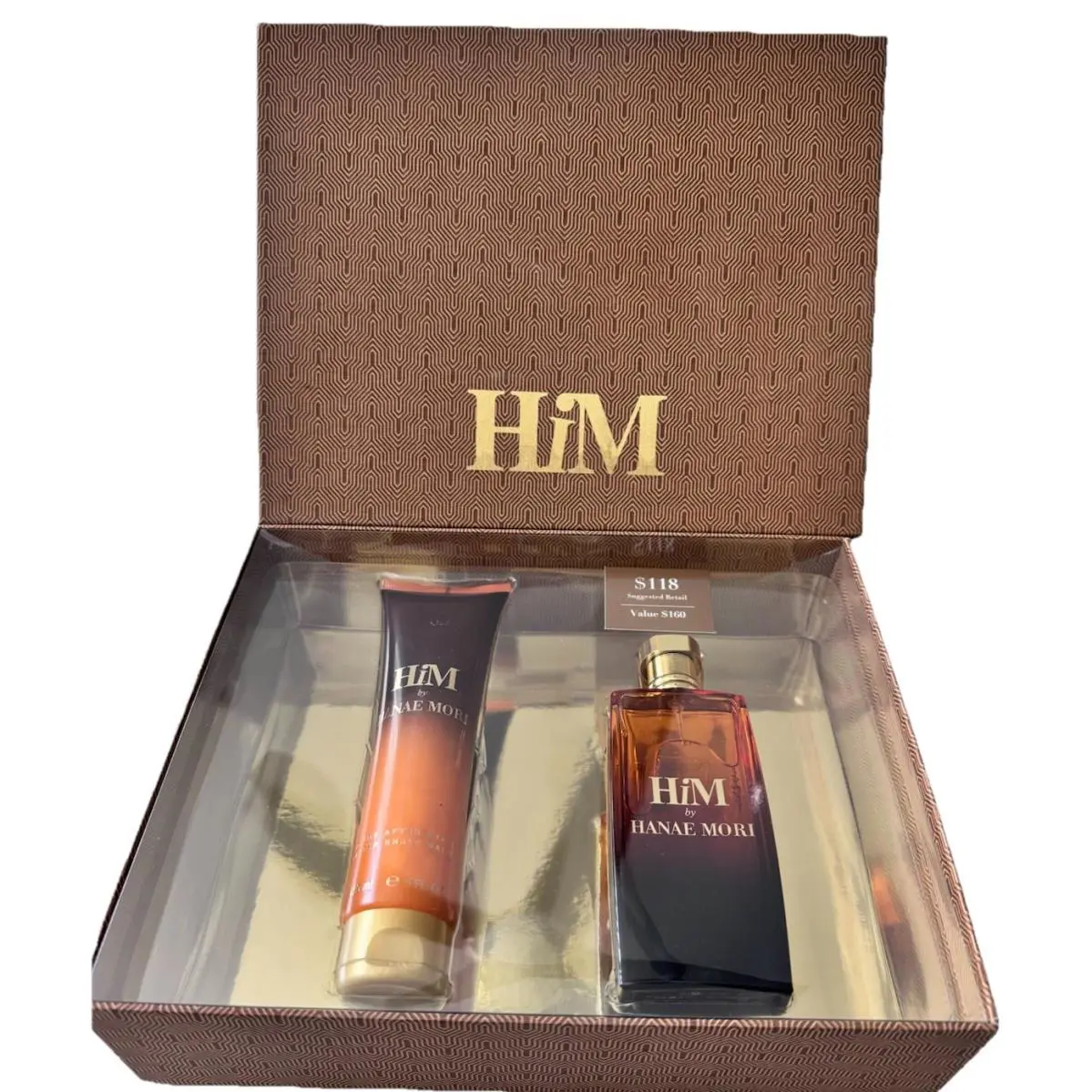 Him Hanae Mori Gift Set Eau De Parfum 3.4 fl oz + After Shave Balm 5 fl oz