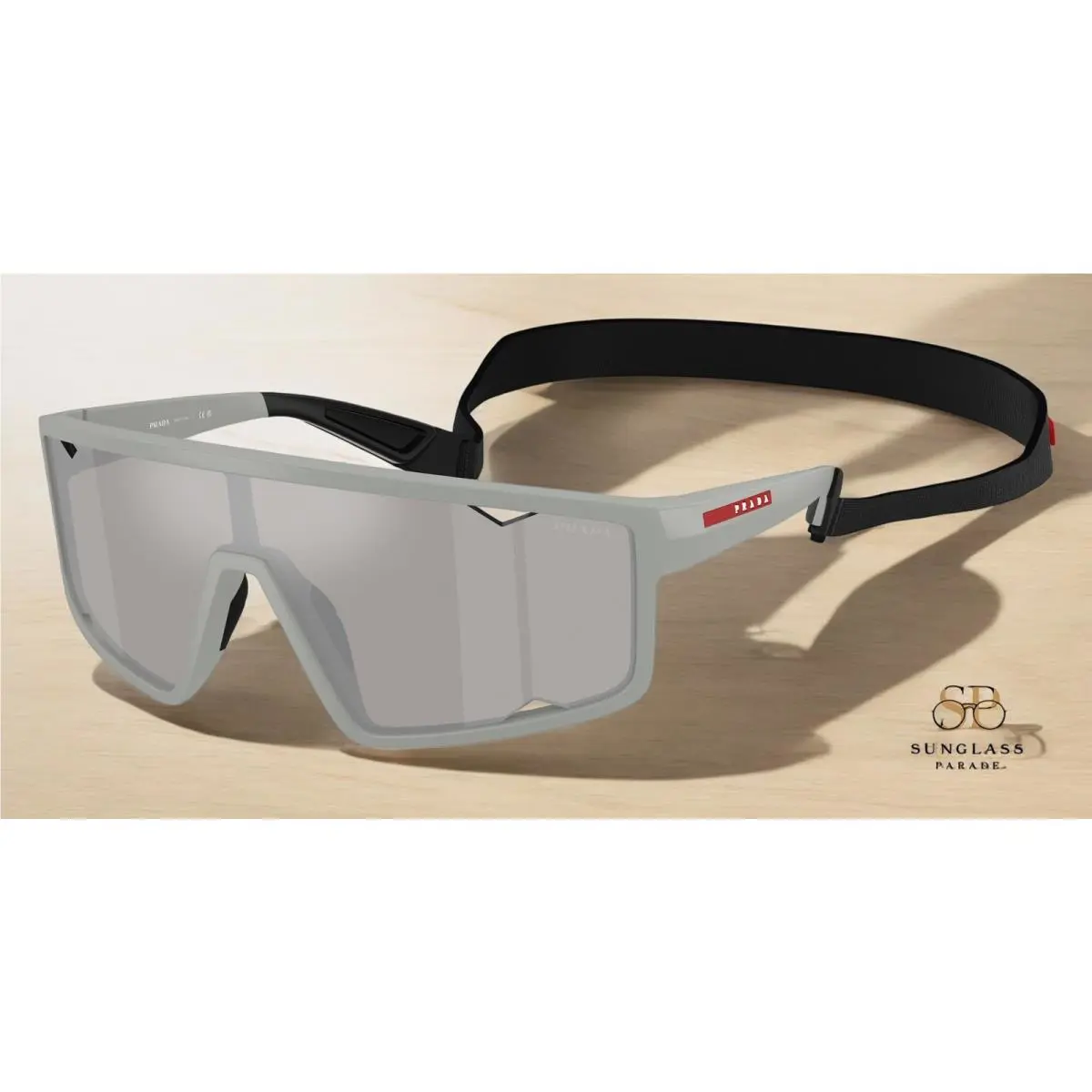 Prada Linea Rossa PS A03S 13Z05A Matte Iron Grey Mir Silver 41 Men`s Sunglasses