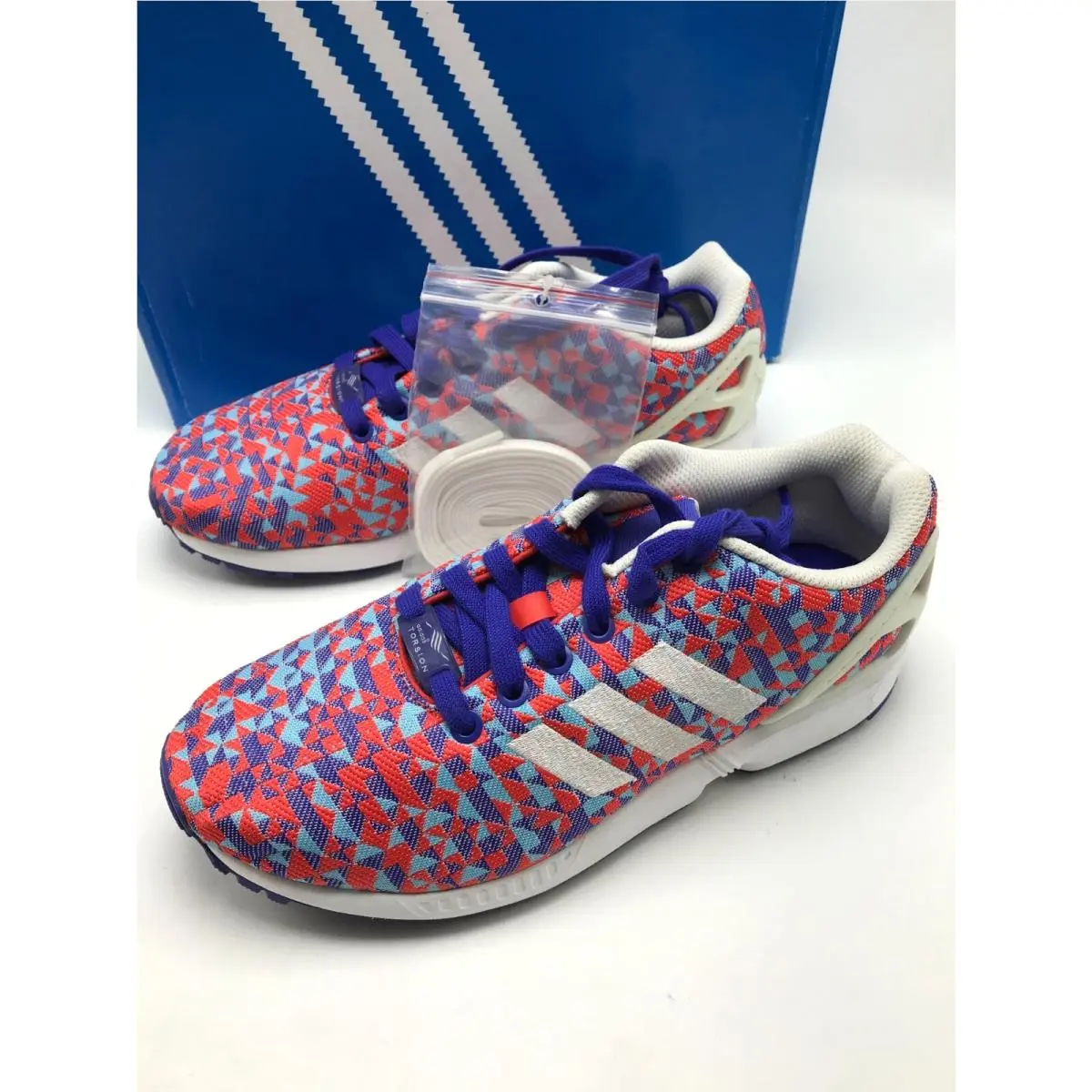 Adidas Originals ZX Flux Weave Night Flash/white-black B34473 Men`s sz 6.5