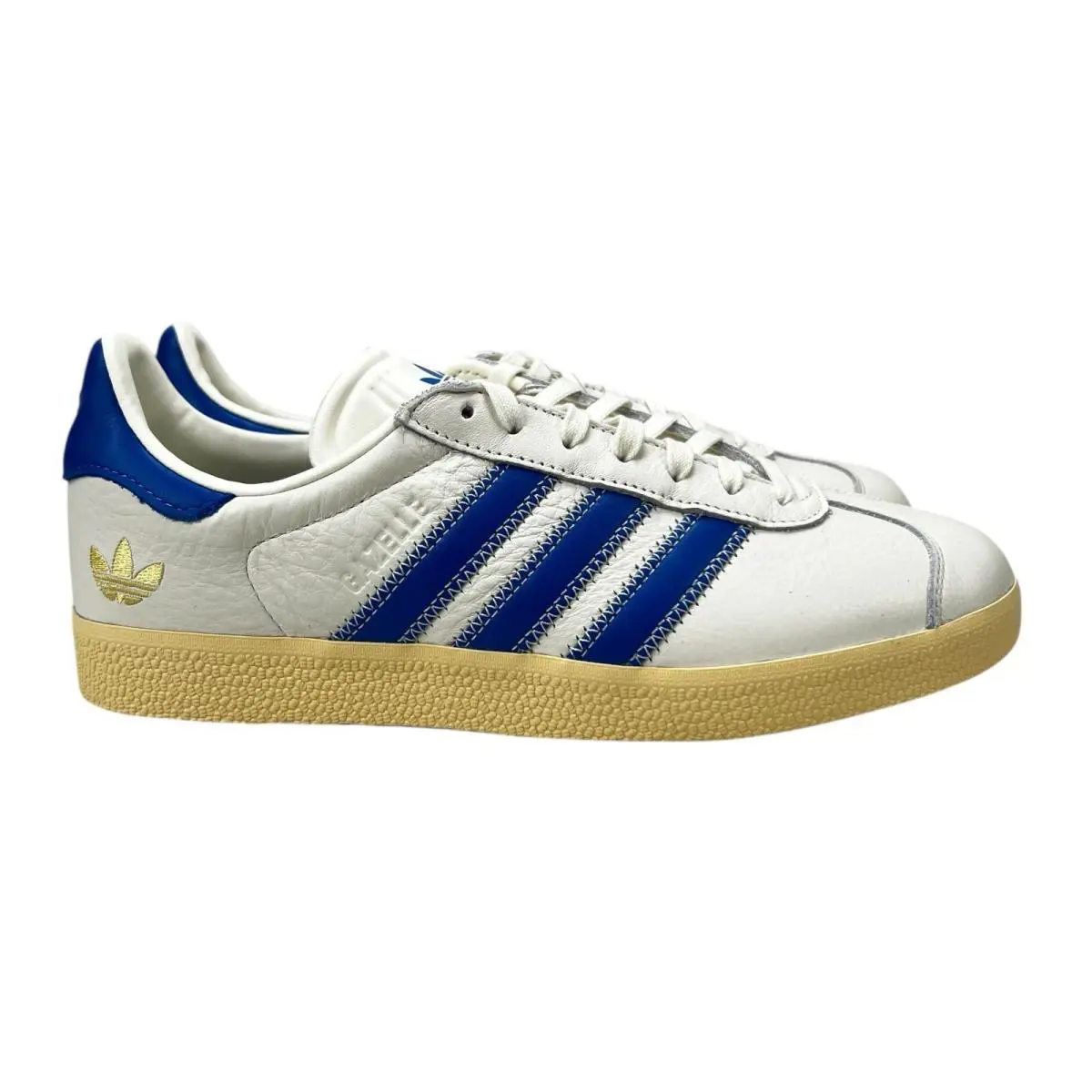 Adidas Gazelle Ivory White Bold Blue Shoes IF4599 Men`s Sizes 7.5 - 10 - Ivory