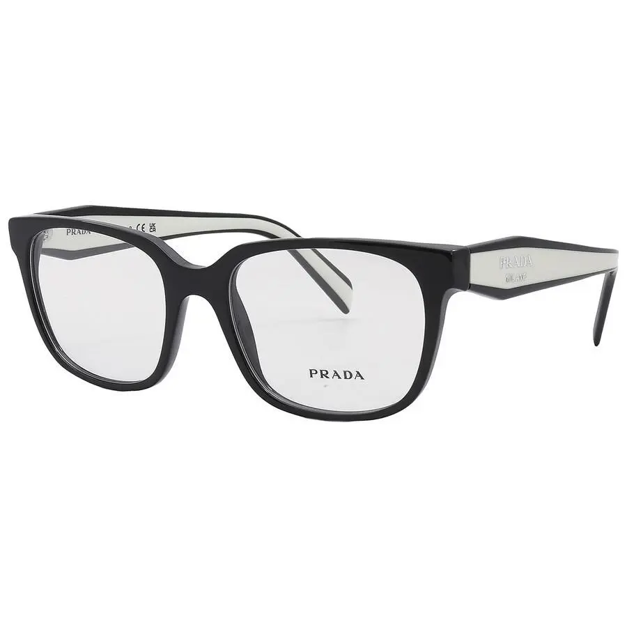 Prada PR17ZV 1AB101 Eyeglasses Black Frame Demo Lens 52mm