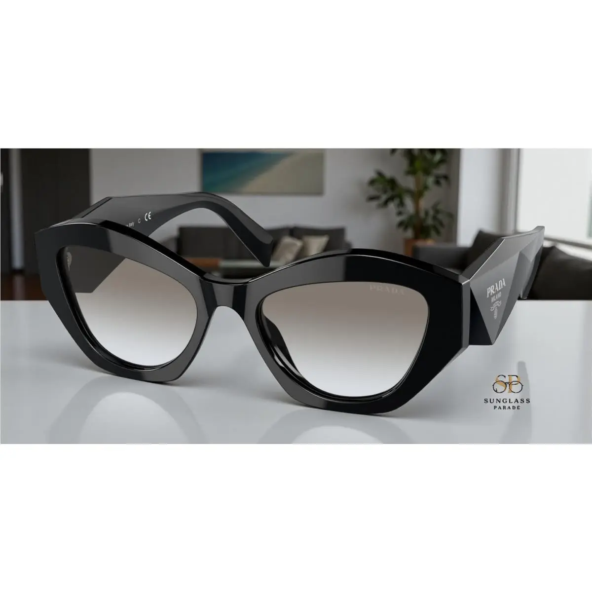 Prada PR 07YS 1AB0A7 Black Grey Gradient 53 mm Women`s Sunglasses