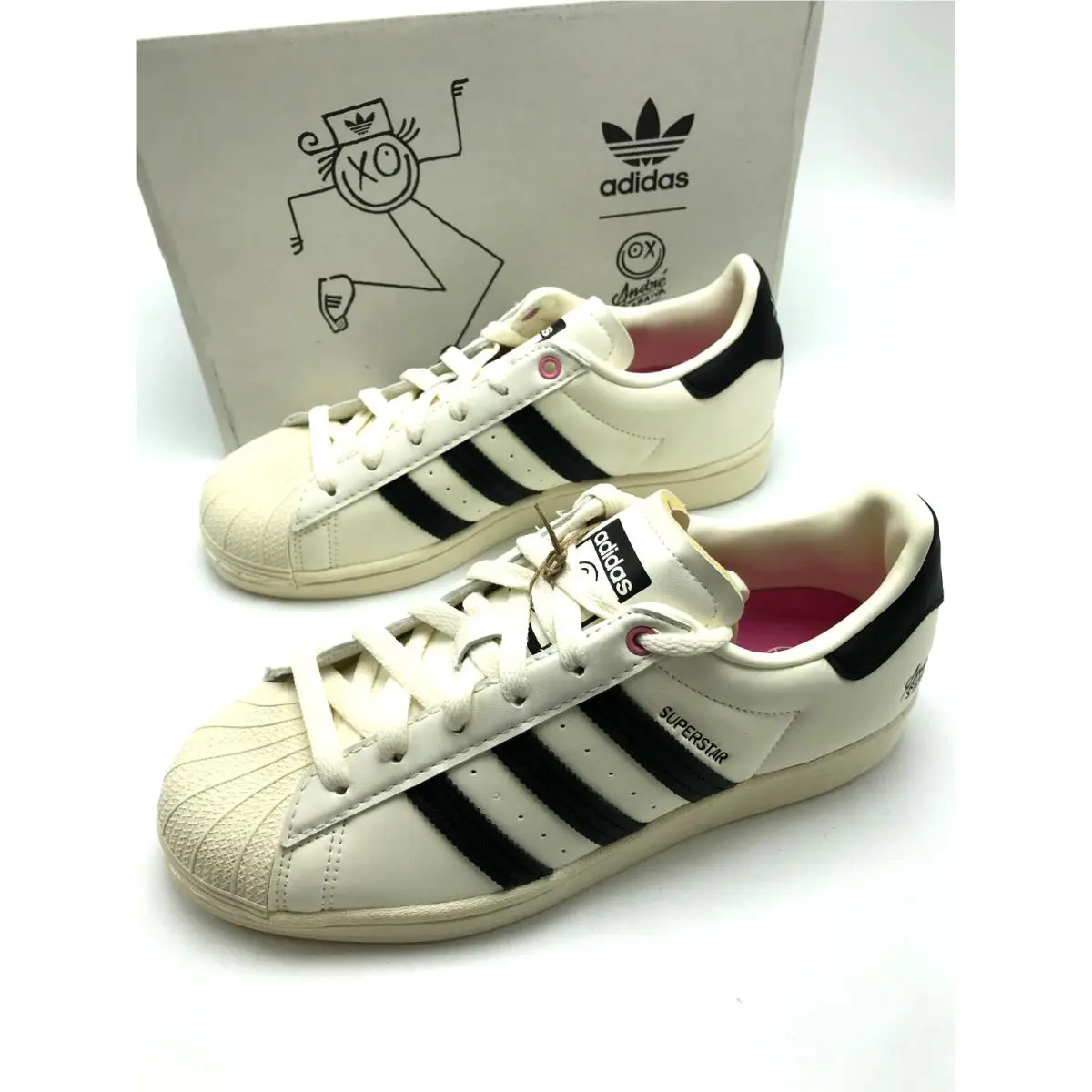 Adidas Saraiva x Superstar Big Kid `love Graffiti` Youth Shoes GZ1753 sz 6.5