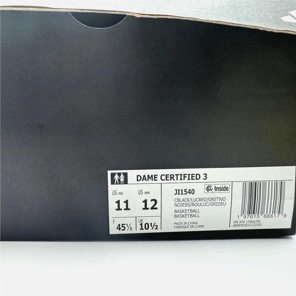 Adidas shoes - adidas Dame Certified - Dame Certified - JI1540 - Gray, Manufacturer: Grey / Black / Red 44