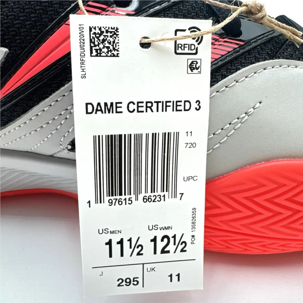 Adidas shoes - adidas Dame Certified - Dame Certified - JI1540 - Gray, Manufacturer: Grey / Black / Red 11