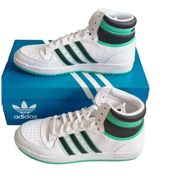 Adidas Top Ten RB Mens White Black Green Athletic Shoes