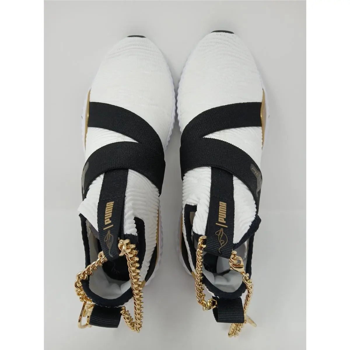Puma shoes - Puma Baby Phat X Defy Mid Training - 38766301 - White/Black and Gold (UPC: 195551944979) 8