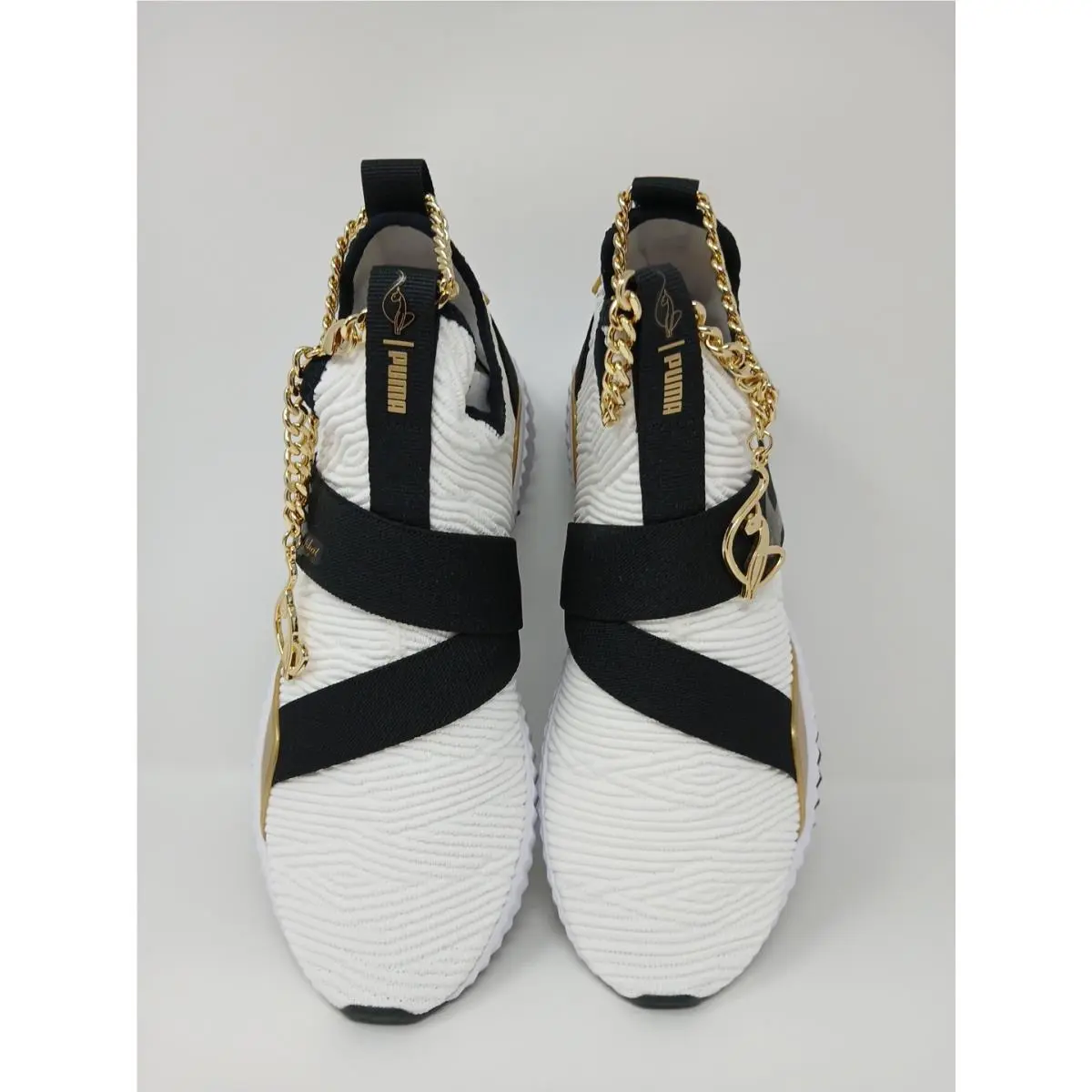 Puma shoes - Puma Baby Phat X Defy Mid Training - 38766301 - White/Black and Gold (UPC: 195551944979) 9