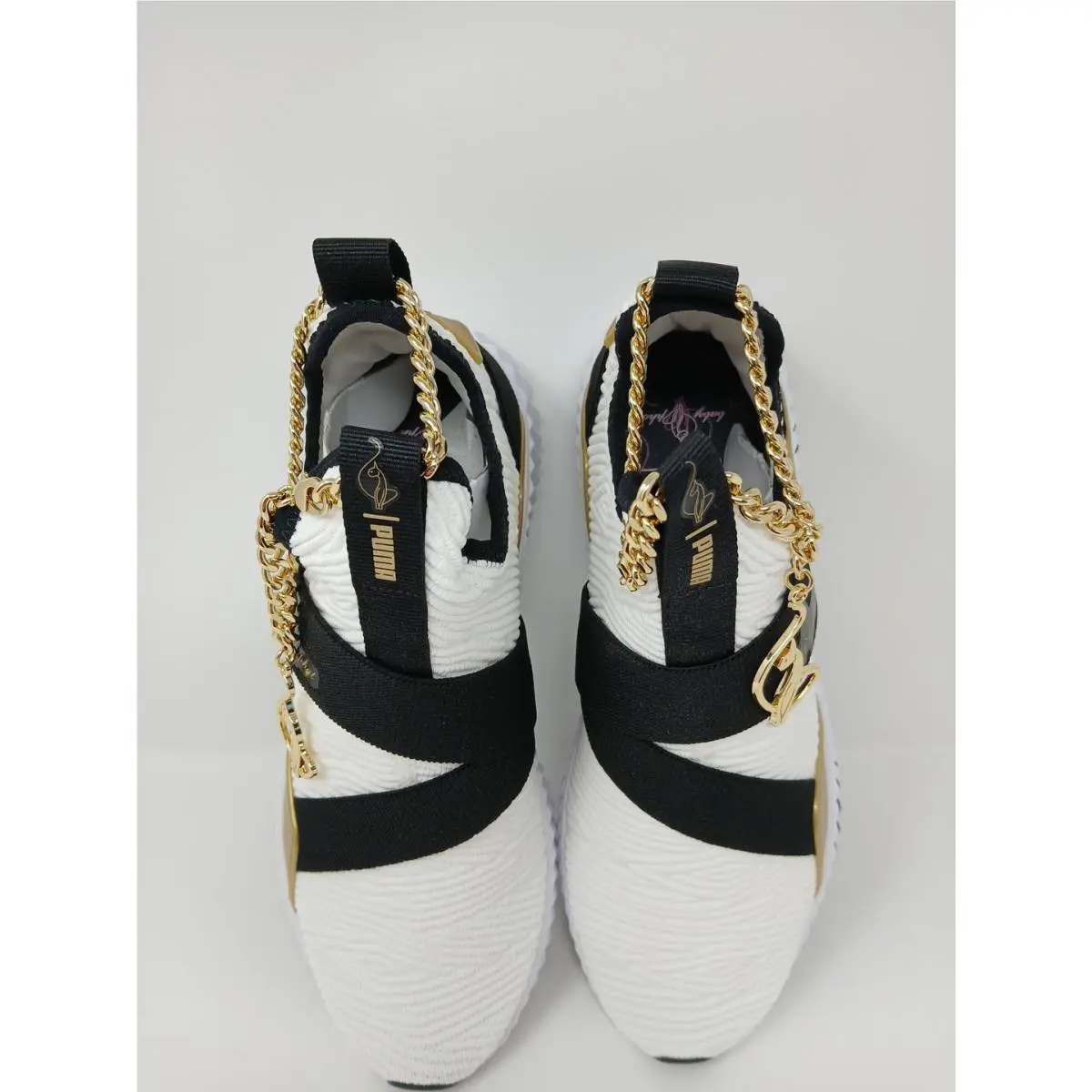 Puma shoes - Puma Baby Phat X Defy Mid Training - 38766301 - White/Black and Gold (UPC: 195551944979) 10