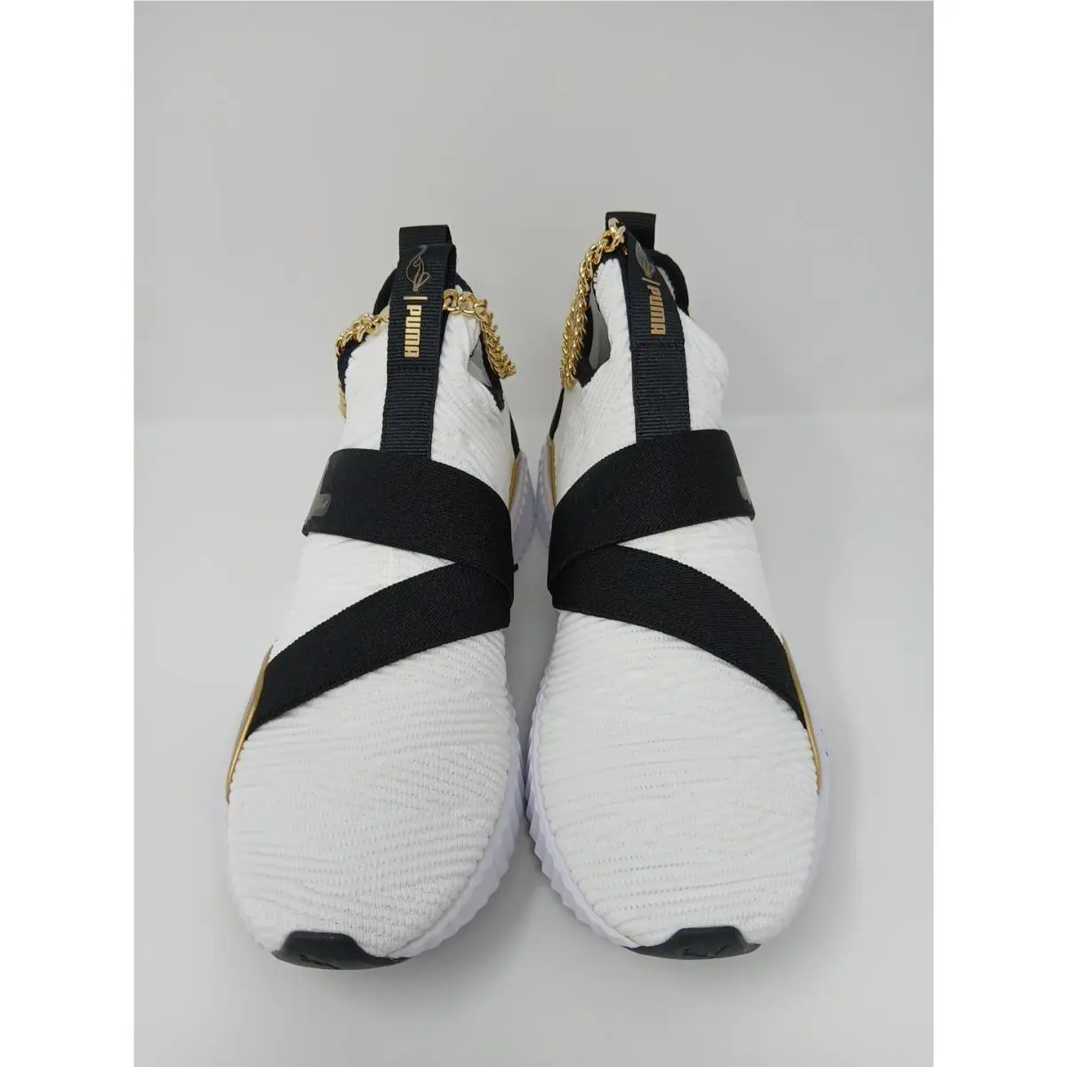 Puma shoes - Puma Baby Phat X Defy Mid Training - 38766301 - White/Black and Gold (UPC: 195551944979) 4