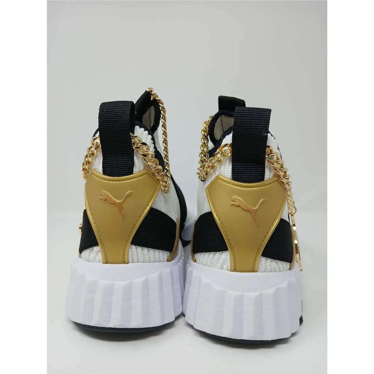 Puma shoes - Puma Baby Phat X Defy Mid Training - 38766301 - White/Black and Gold (UPC: 195551944979) 7