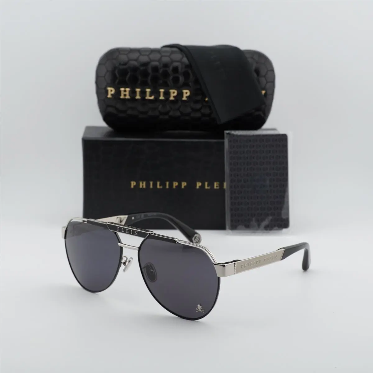 Philipp Plein SPP073M 0583 Palladium/smoke 63-16-145 Sunglasses