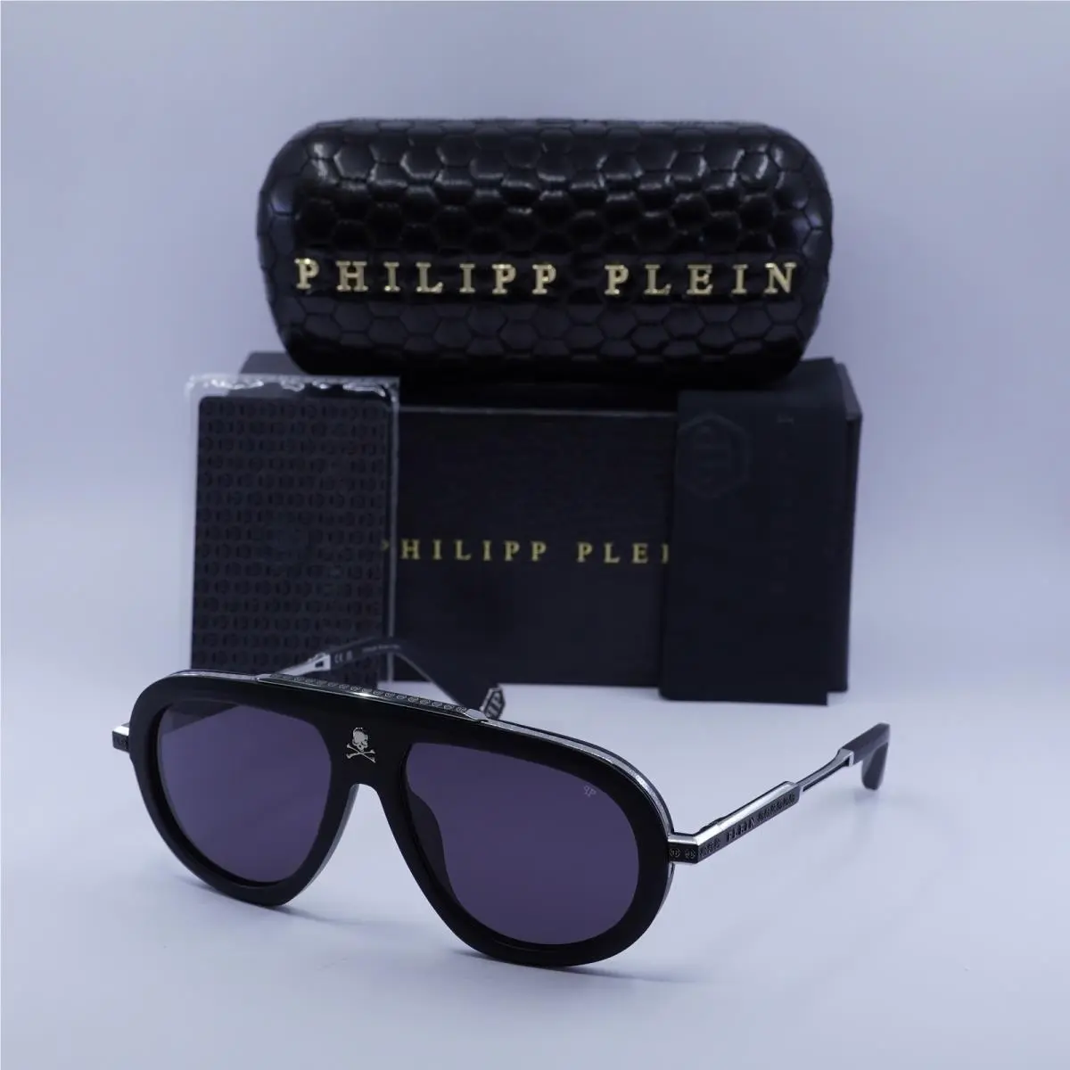 Philipp Plein SPP151W 0703 Matte Black/silver/grey 57-16-145 Sunglasses