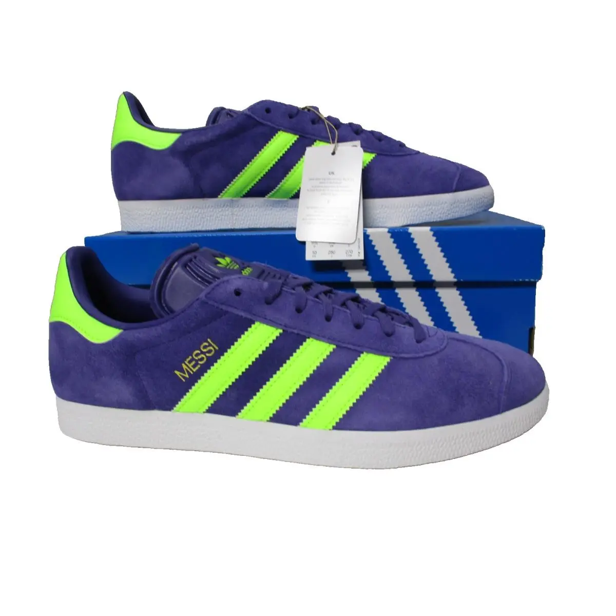 Adidas Lionel Messi Gazelle Triunfo Estelar Lime Purple Mens Sz 10