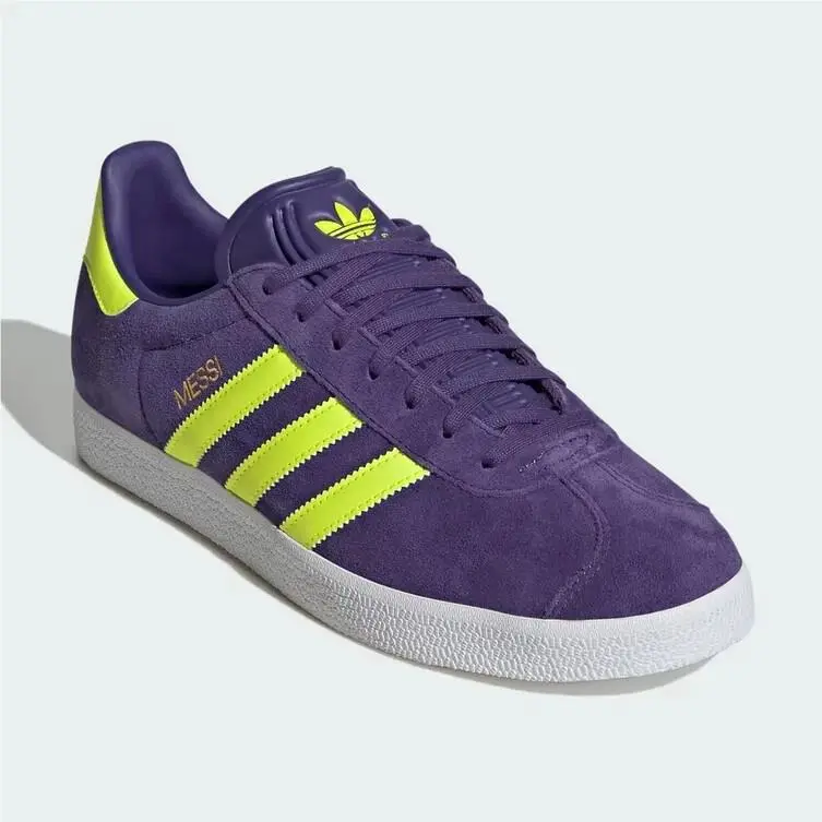 Adidas Gazelle Messi Size 11.5 Purple Green Suede Soccer Casual Shoes IH8164