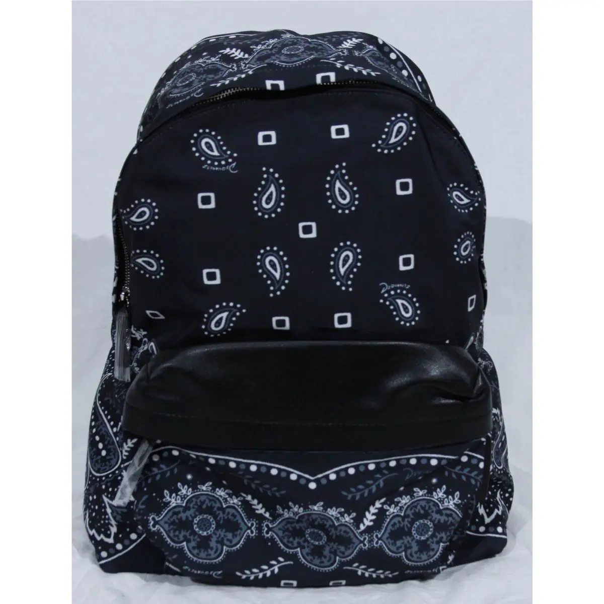 Dsquared2 Unisex Fabric Leather Trim Backpack Made in Italy