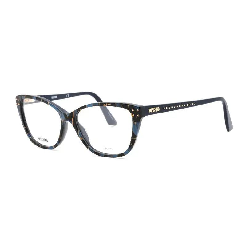 Moschino MOS583 0EDC 00 Black Blue Havana 54mm Eyeglasses
