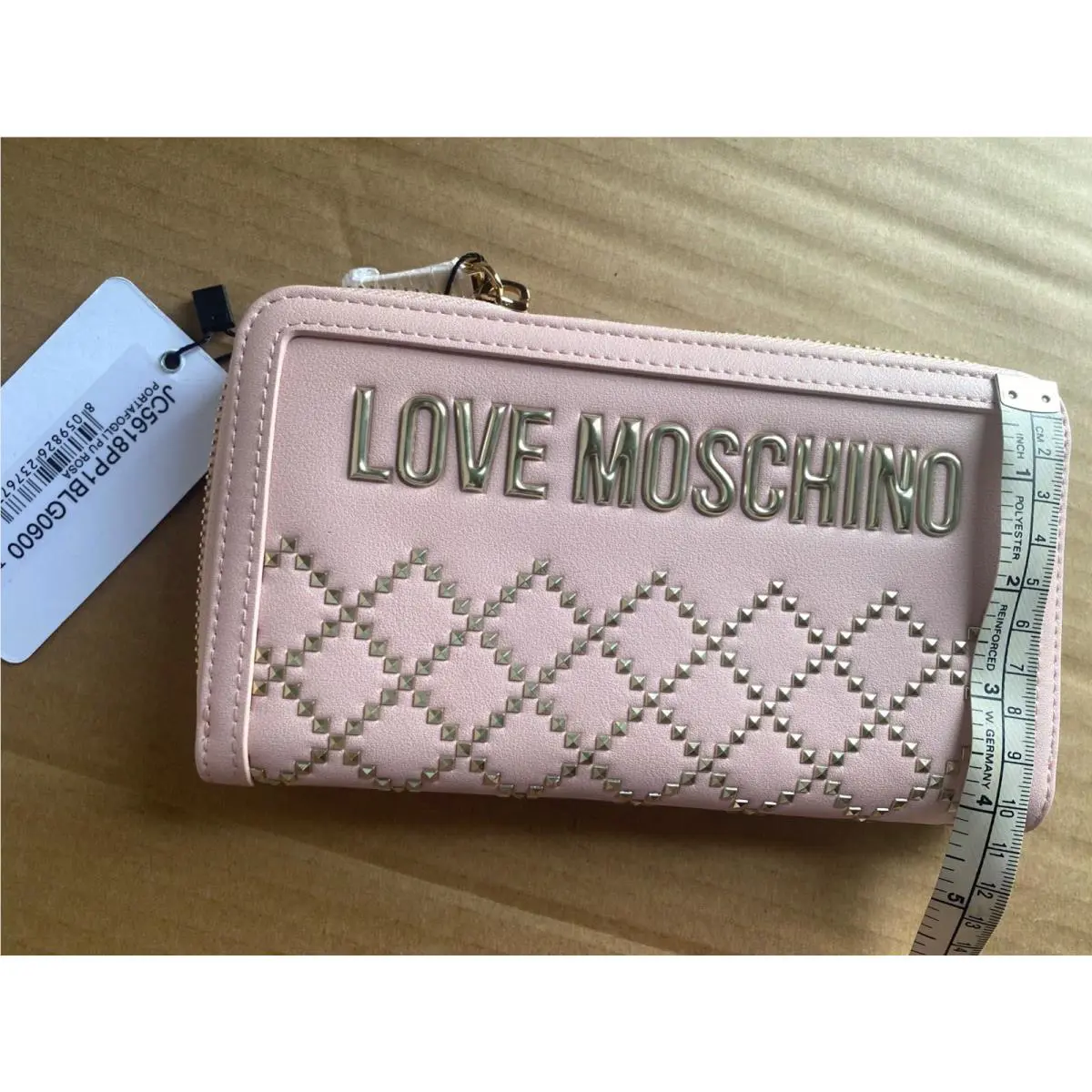 Love Moschino Portafogli Pu Rosa Light Pink Wallet Coin Purse