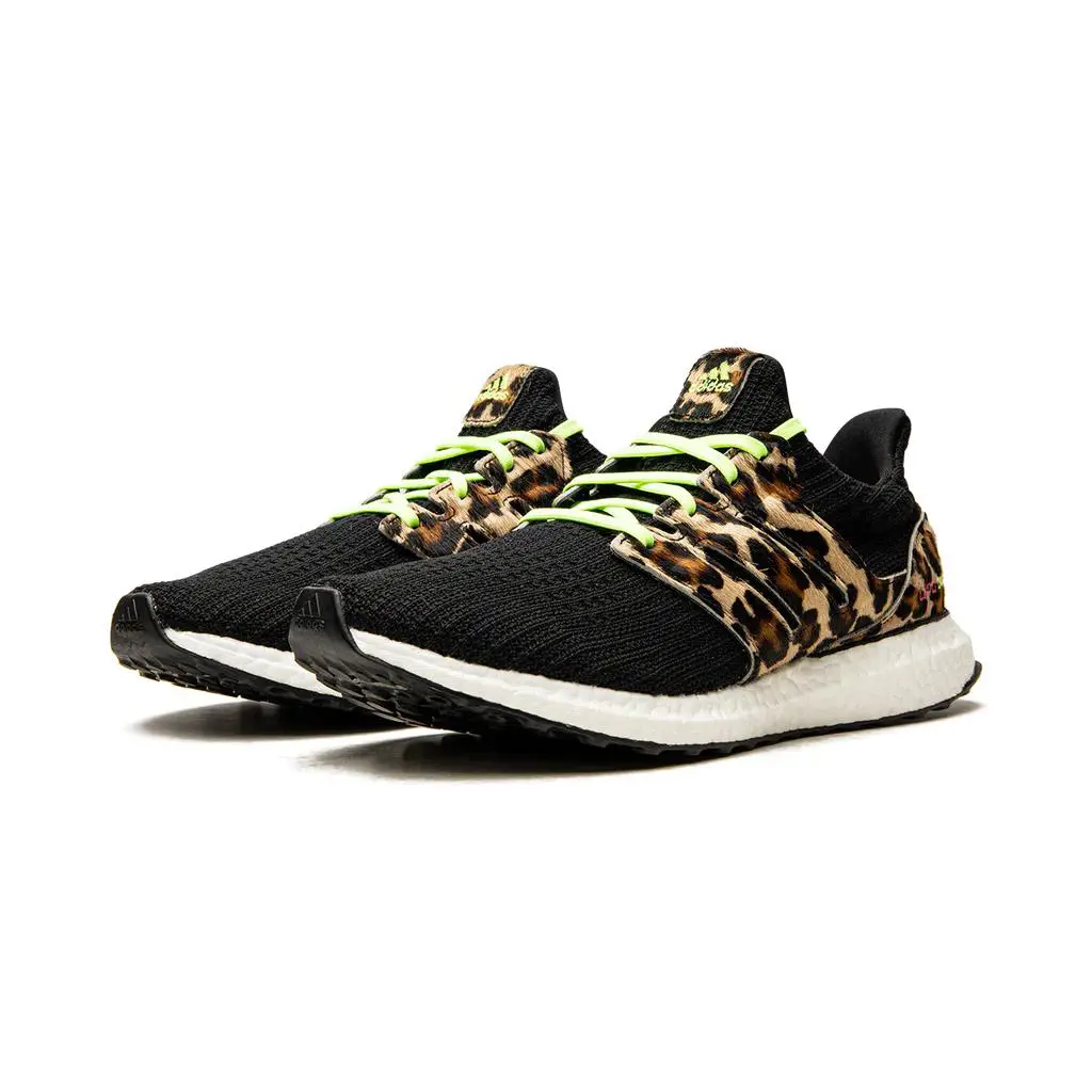 Adidas Ultraboost Dna Men`s Running Shoes Animal Pack Leopard Black White 10.5 M - Multicolor