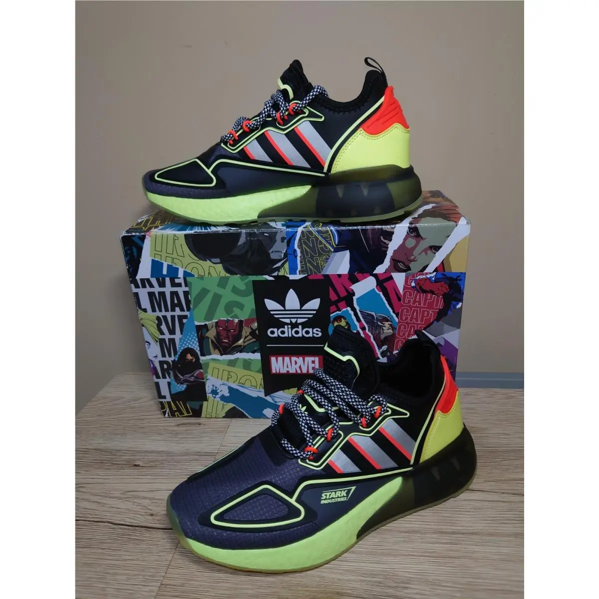 Adidas shoes - adidas ZX 2K Boost Marvel Stark Industries - H02559 - Gray, Manufacturer: Grey Five / Silver Metallic / Core Black (UPC: 944814014641) 0