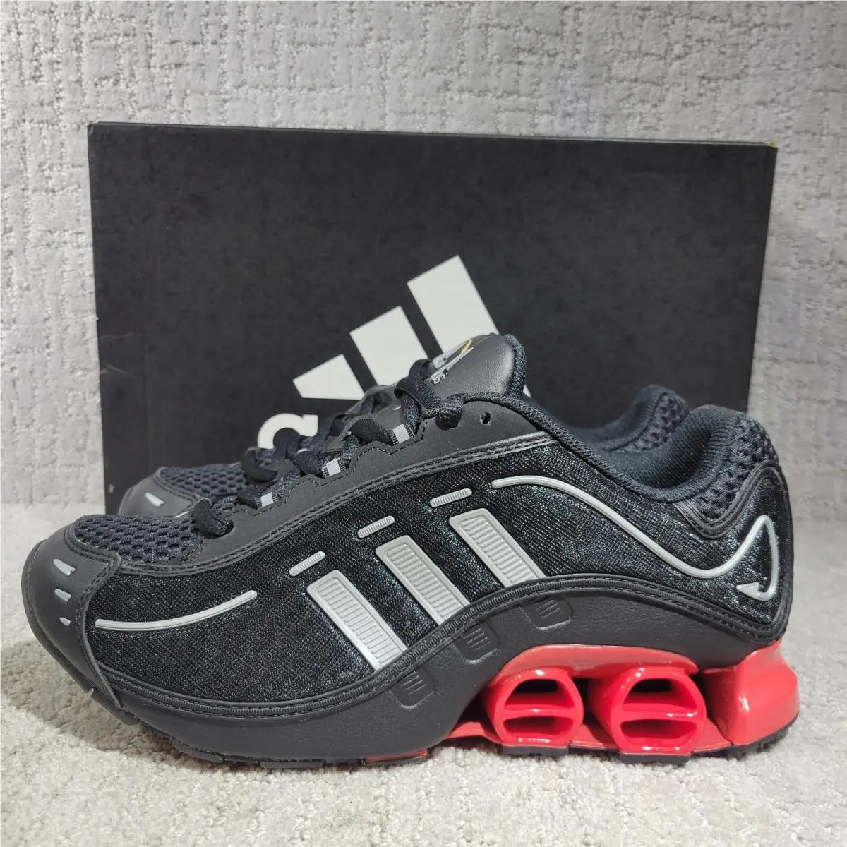 Adidas Megaride 01 Size M11 W12 Core Black/better Scarlet Athletic Shoes JH7925