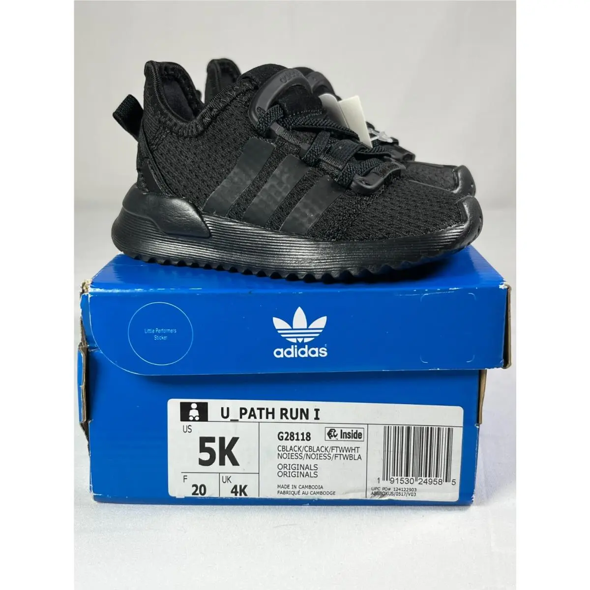 Adidas Unisex Kids U_path Run I G28118 Black Lace Up Sneaker Shoes Size US 5K