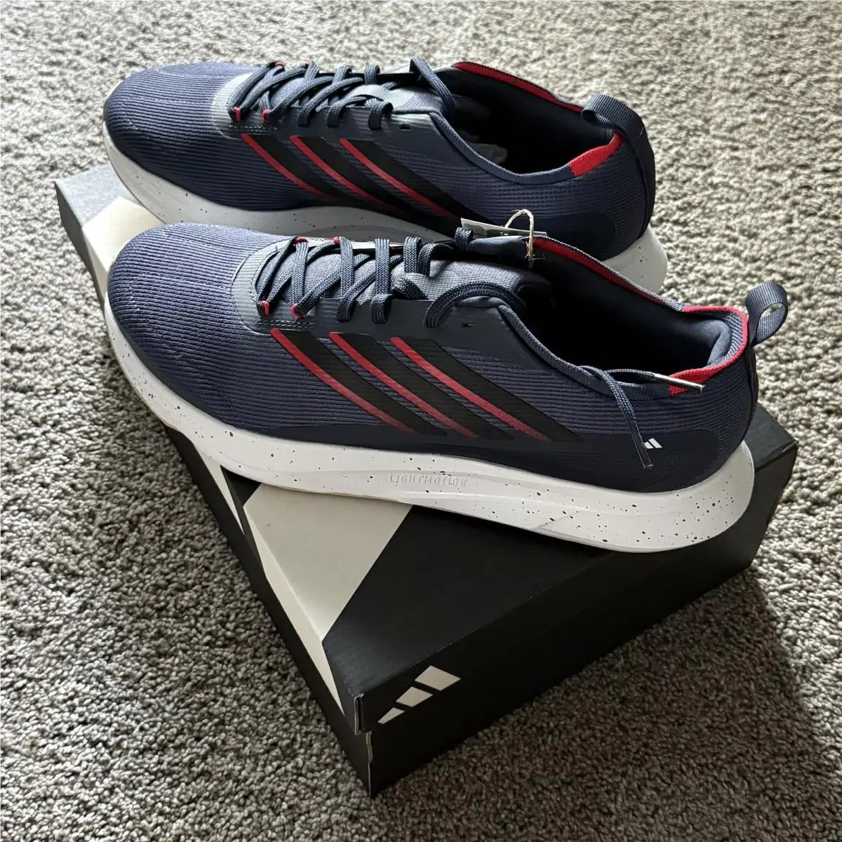 Men Jogit M Running Shoes Shadow Navy Pure Ruby Size 12 JR0865 by Adidas