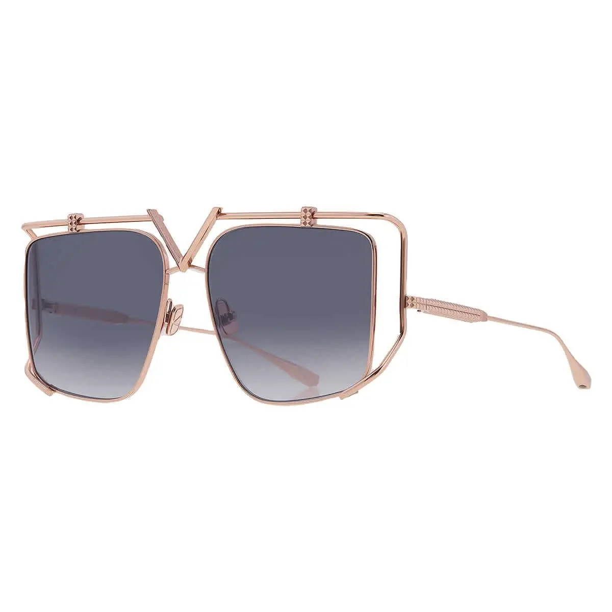 Valentino Light Grey Irregular Ladies Sunglasses VLS-116 A 59 VLS-116 A 59