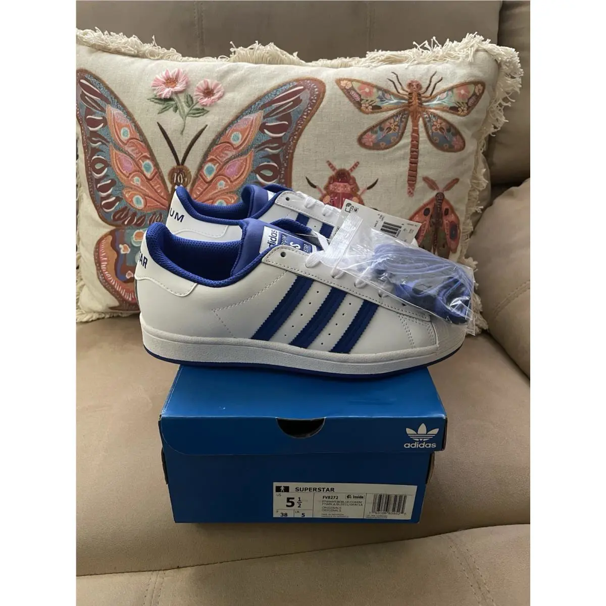 Adidas shoes - adidas Originals - Originals - FV8272 - Footwear White/Bold Blue/Clear Granite (UPC: 193106859525) 6