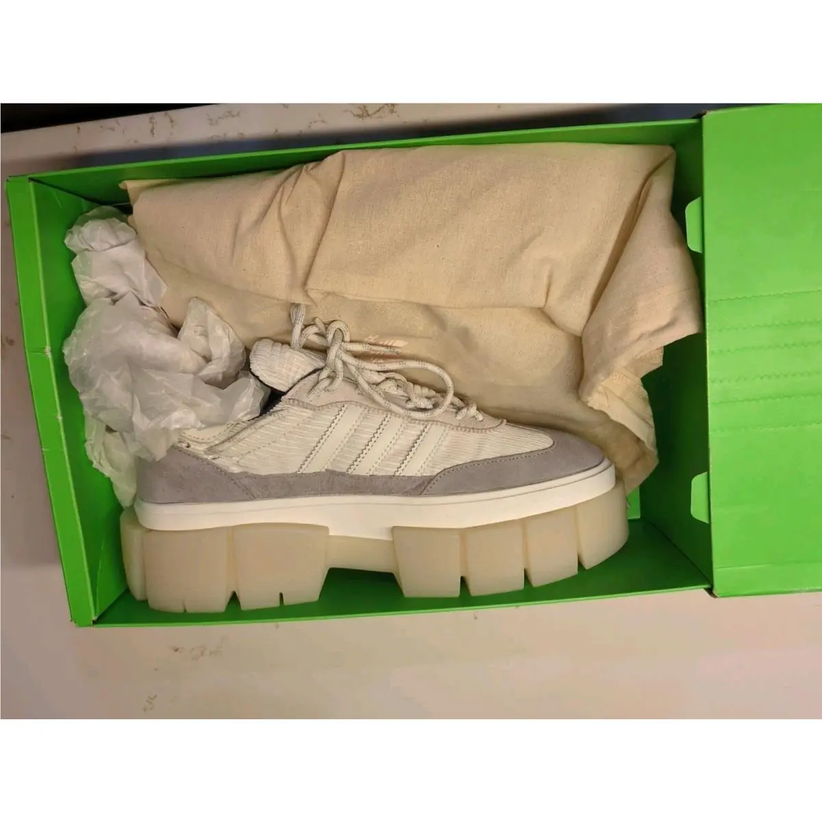 Adidas shoes - ADIDAS IVY PARK SUPER SLEEK CHUNKY - GX9400 - Gray, Manufacturer: Mgh Solid Grey/Core White/Orbit Grey (UPC: 195739543147) 3