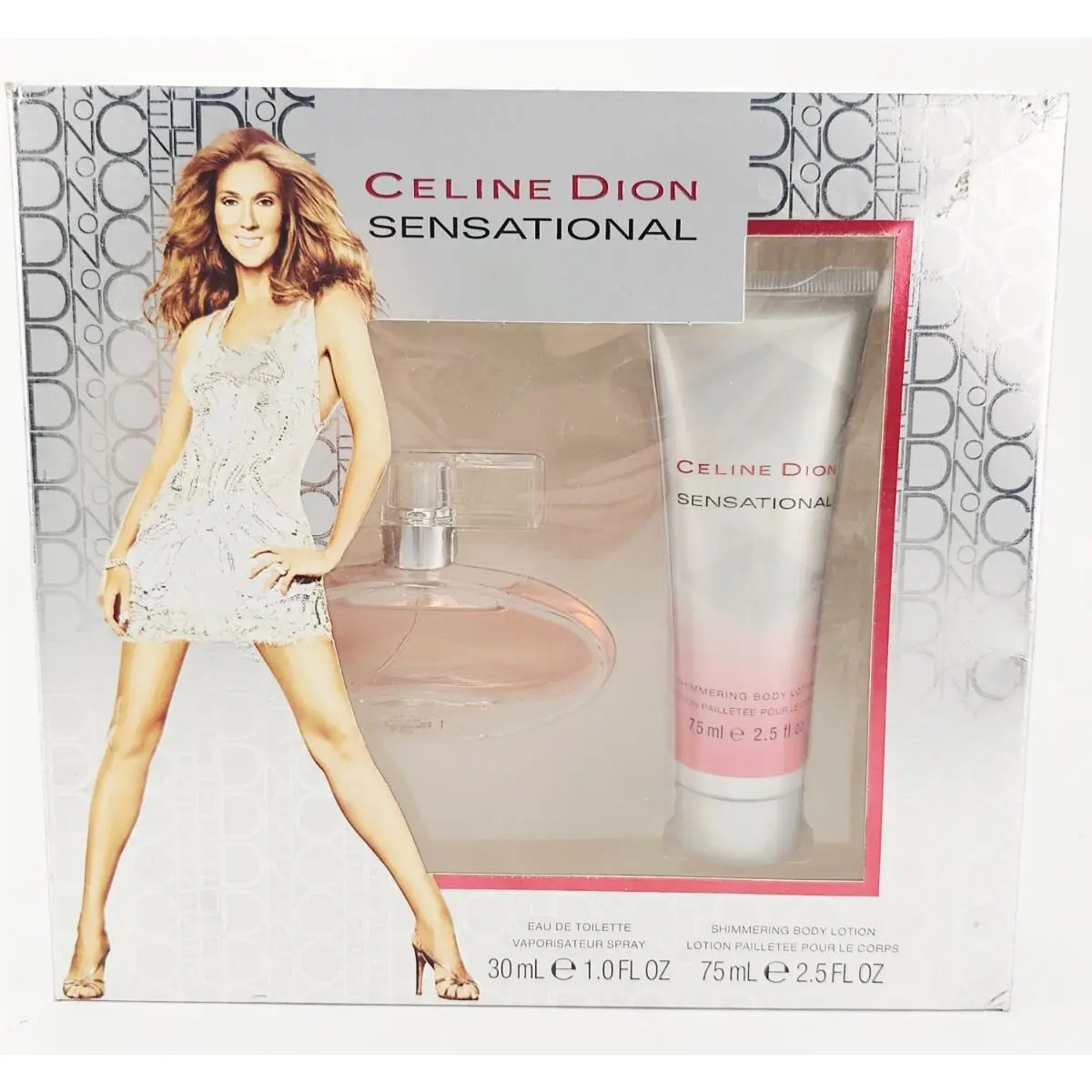 Celine Dion Sensational Eau De Toilette Perfume Shimmering Body Lotion Gift Set