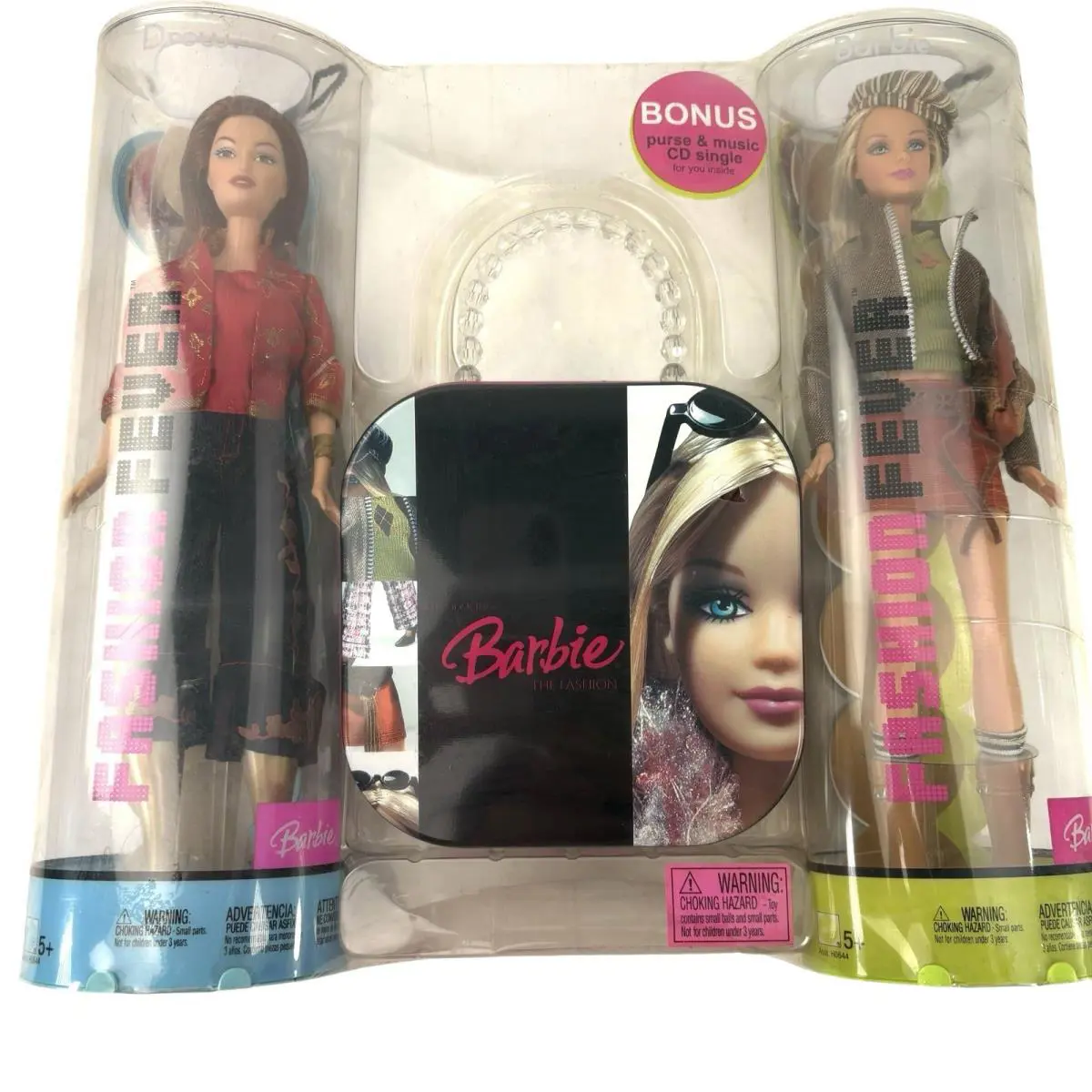 2004 Htf Mattel Barbie Fashion Fever Drew Barbie W/bonus CD Purse