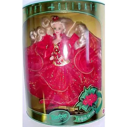 1993 Happy Holidays Special Ed. Red Barbie Nrfb