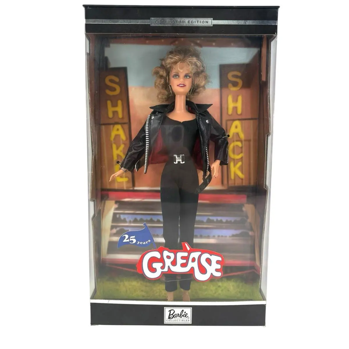 Sandy Grease Black Leather Barbie Collector Doll Olivia Ton John Movie
