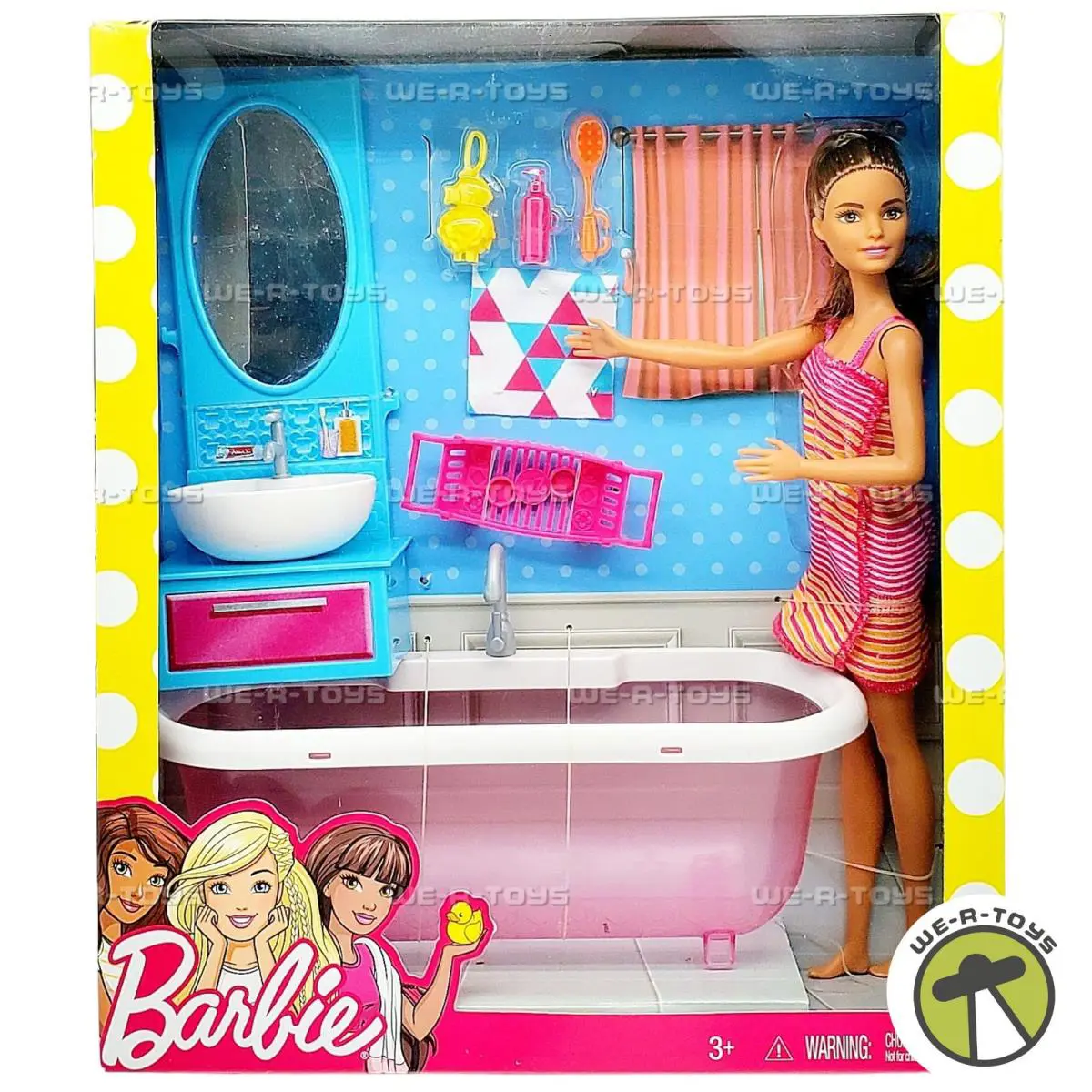 Barbie Doll and Bath Furniture Playset 2016 Mattel DVX53