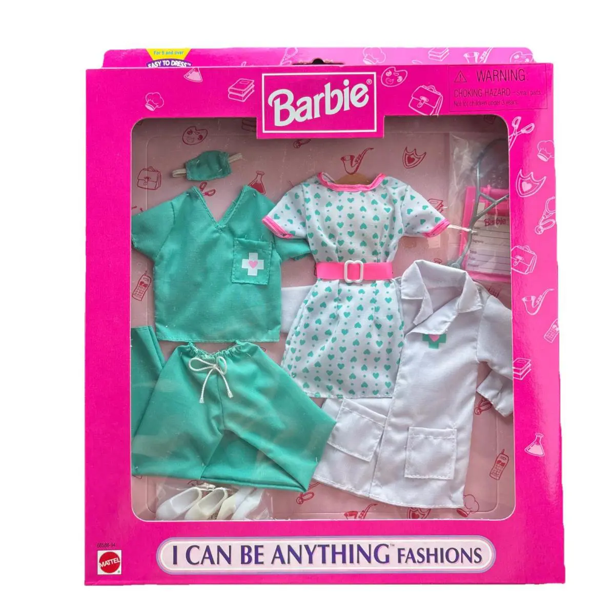 Mattel Barbie I Can Be Anything Fashion 68588-94 Doctor Nurse Outfits
