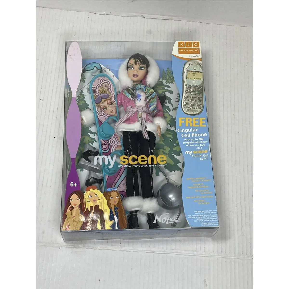 2003 Mattel Barbie My Scene Chillin Out Nolee Doll Snowboard Clothes Vintage