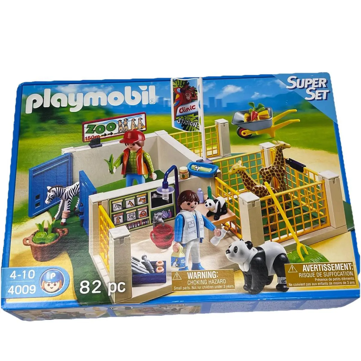 Playmobil Super Set 4009 Zoo Vet Animal Care Station Box