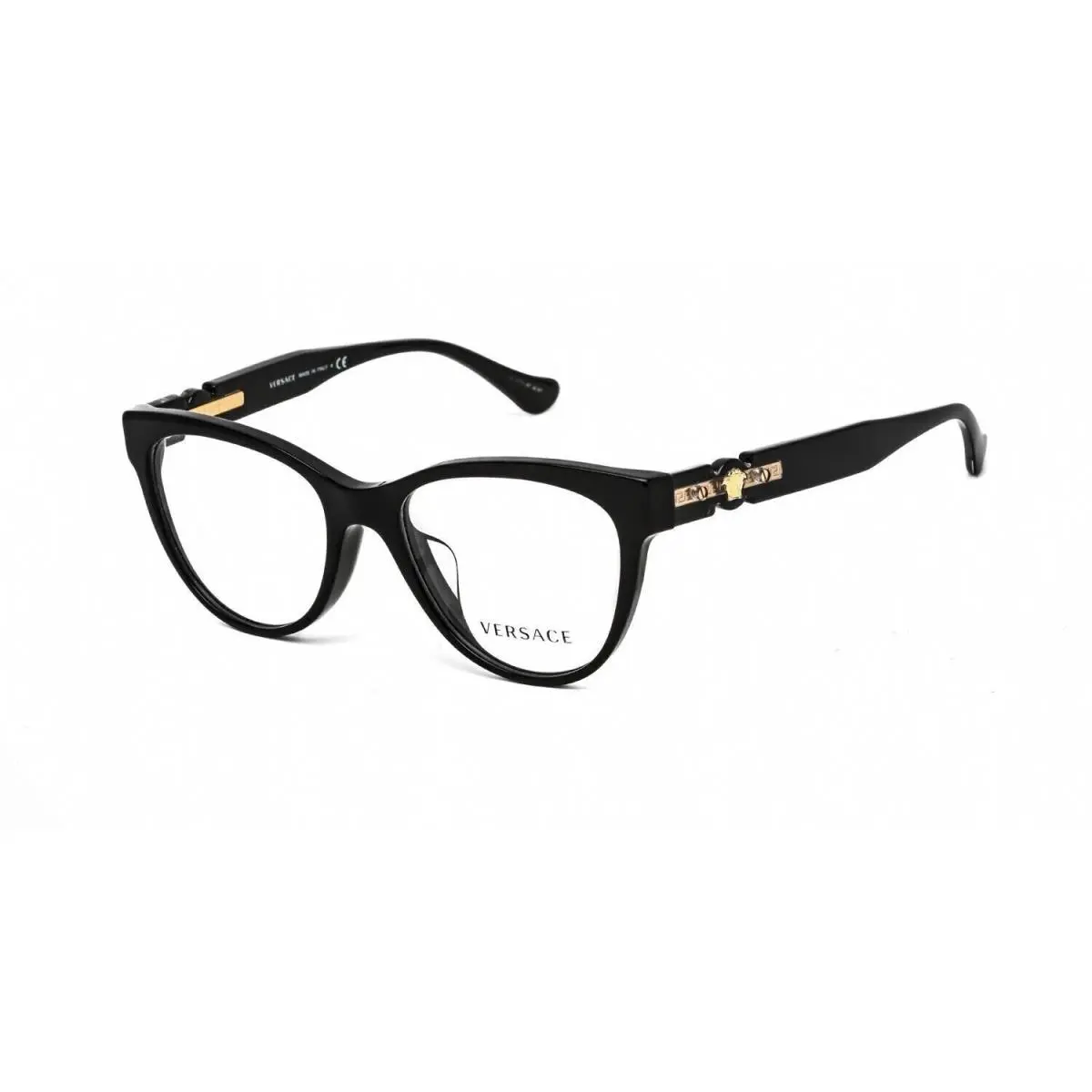 Versace VE3304F GB1 53 Eyeglasses Black Optical Frame 53 Mm