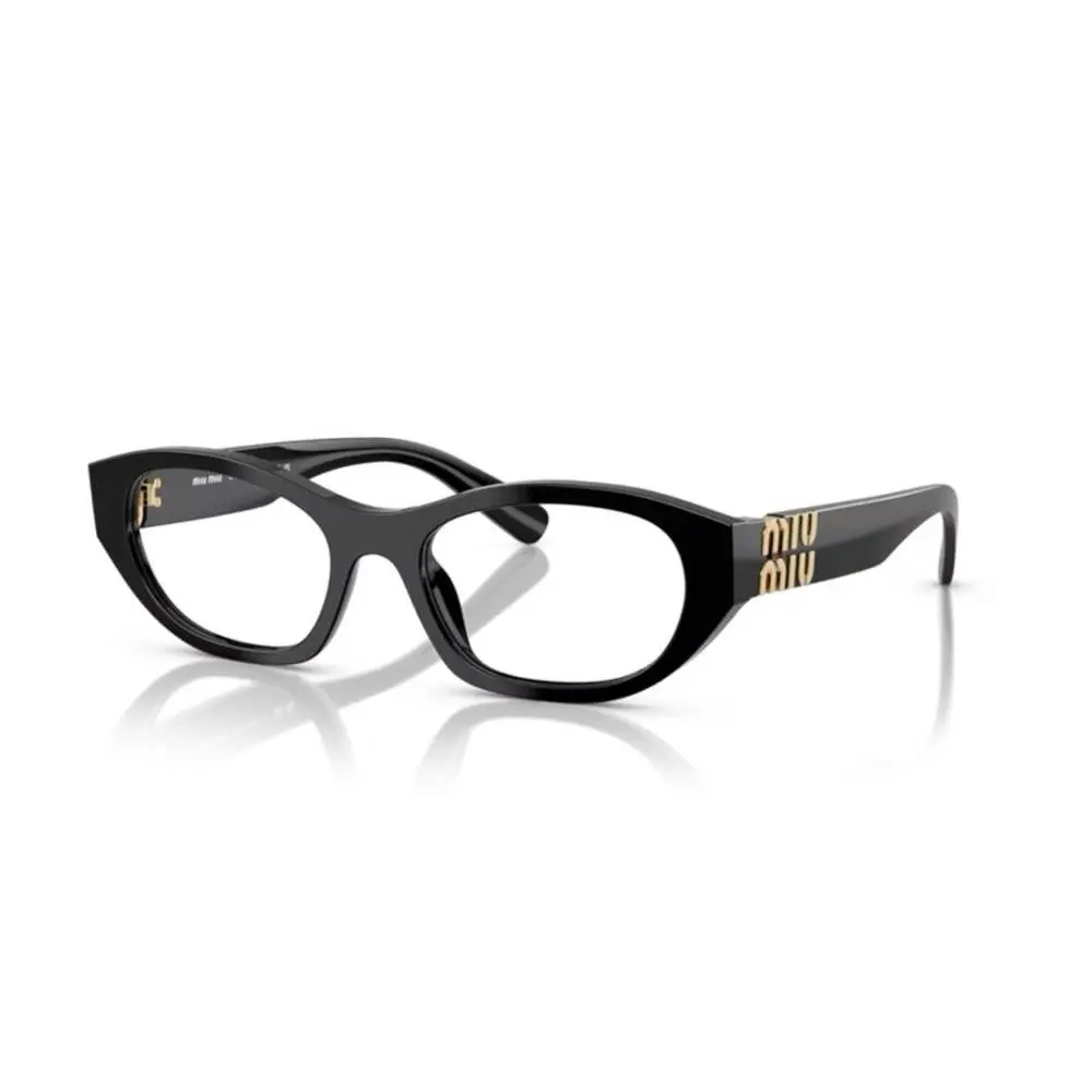 Miu Miu MU 03WV 16K101 51mm Black Gold Women Eyeglasses Rxable