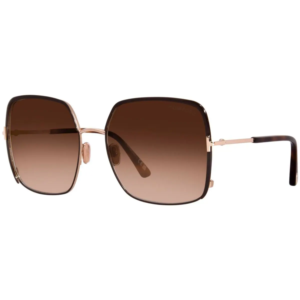 FT TF1006 48F Butterfly Dark Brown/gradient Brown Sunglasses by Tom Ford