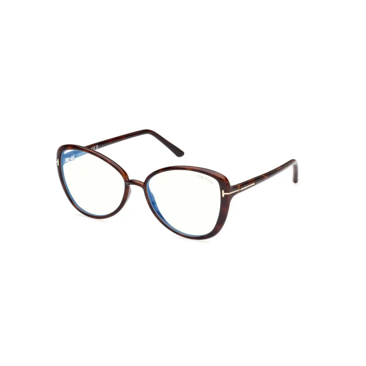 Tom Ford FT5907-B 052 Dark Havana/clear Blue Light Block 55MM