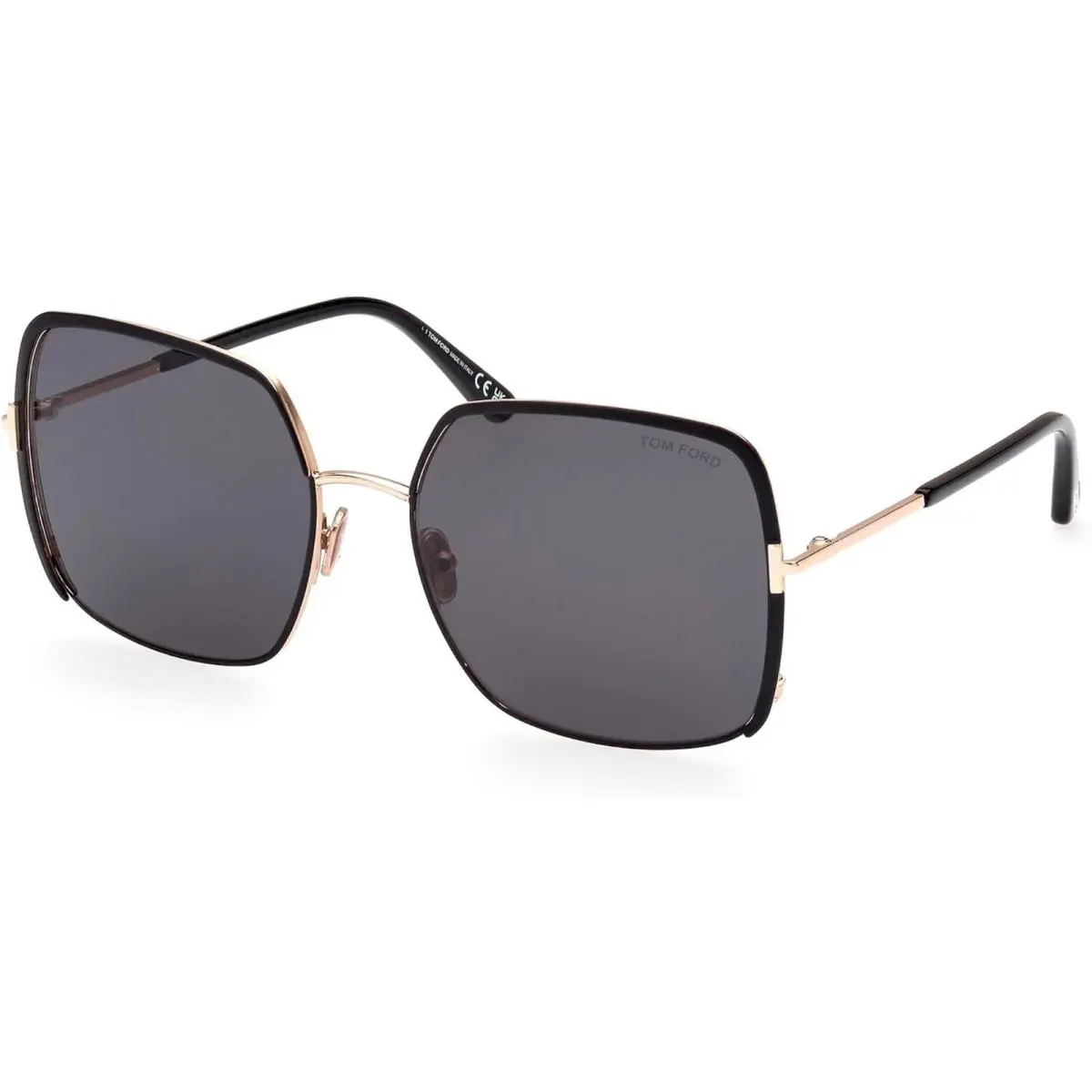 FT TF1006 02A Butterfly Matte Black/smoke Sunglasses by Tom Ford