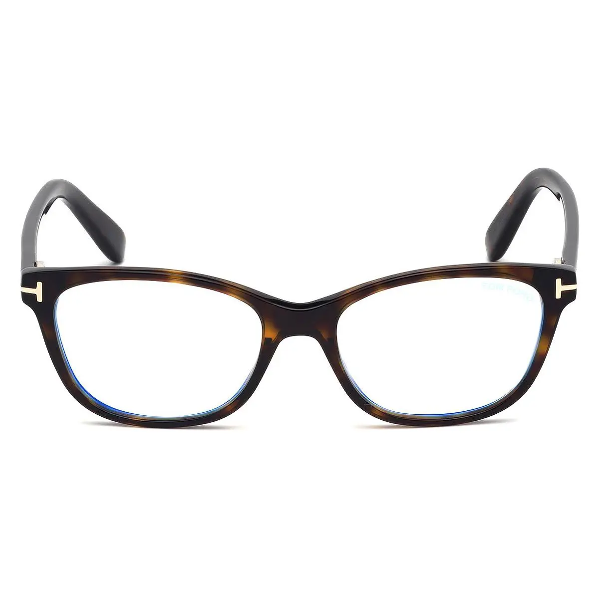 Tom Ford FT5638-B Eyeglasses Shiny Classic Dark Havana Rose Gold Blue 50mm